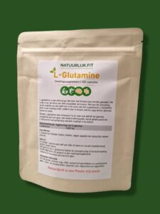 L-Glutamine capsules 800mg — Natuurlijk.fit voorkant verpakking