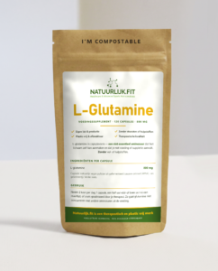 L-Glutamine capsules 800mg in composteerbare kraft stazak