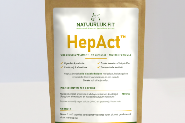 HepAct Kruidenformule voor de lever in composteerbare kraft stazak