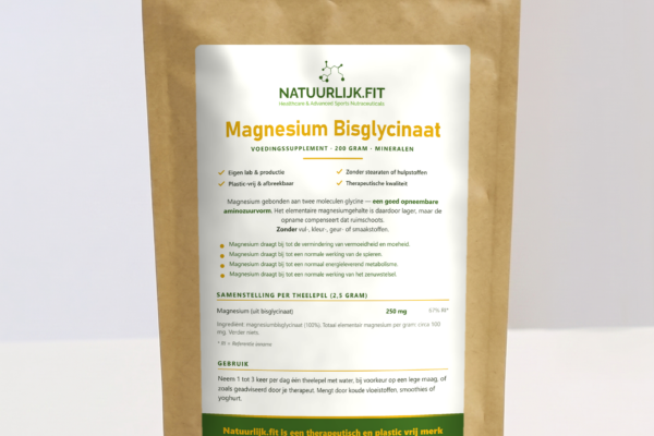 Magnesiumbisglycinaat poeder in composteerbare kraft stazak