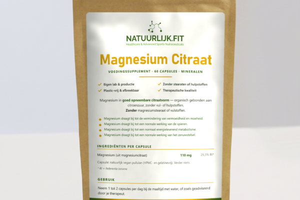 Magnesium citraat in composteerbare kraft stazak
