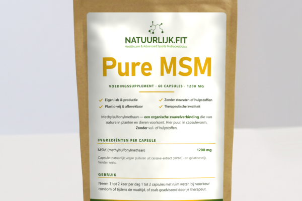 Pure MSM caps 1200mg in composteerbare kraft stazak