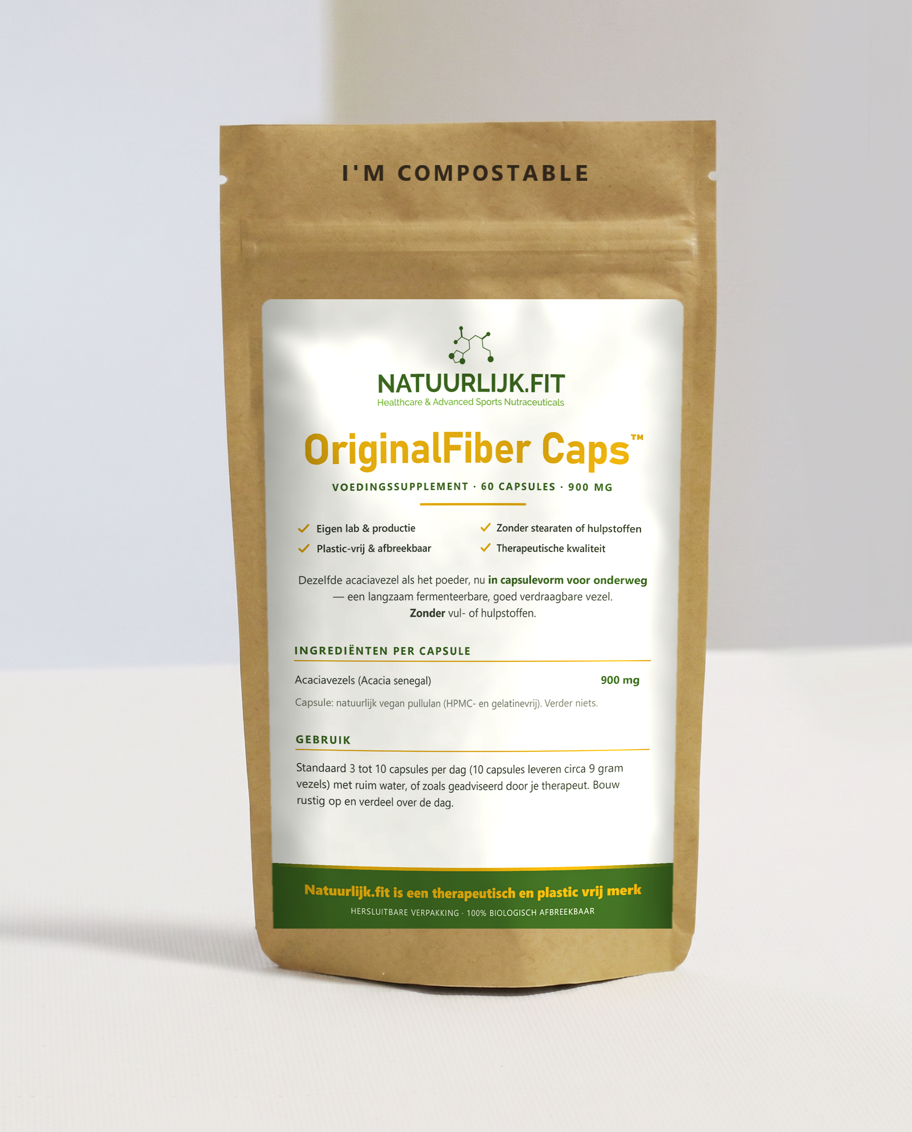 OriginalFiber Capsules 60 in composteerbare kraft stazak