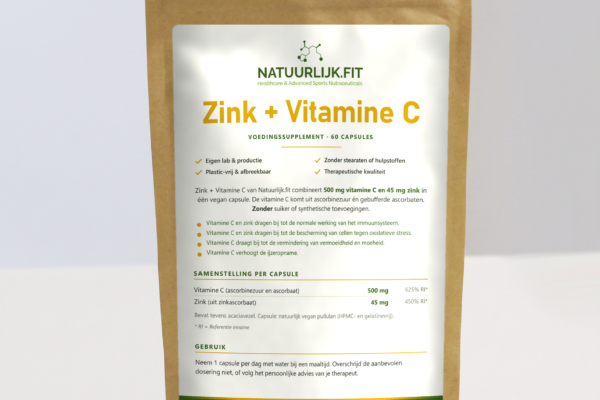 Vitamine C + Zink in composteerbare kraft stazak